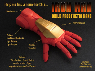 Illustration for article titled Artificial Iron Man Hand Makes Kids Feel Like Tony Stark